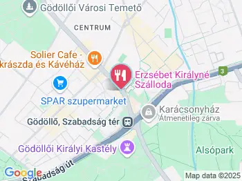 Erzsébet Királyné Szálloda Étterem és Kávéház Gödöllő a térképen