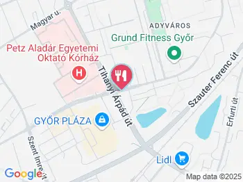 Tópart Pizzéria Győr a térképen