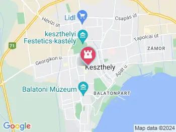 A halas kisfiú szobor Keszthely a térképen