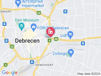Debrecen óriáskerék a térképen