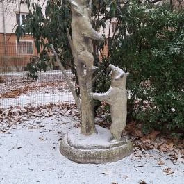 Mackók-szobor Budapest - Külső kép