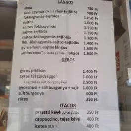 Violetta lángos Maglód - Étlap/itallap