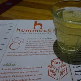 Hummusbar - Király utca Budapest - Étlap/itallap