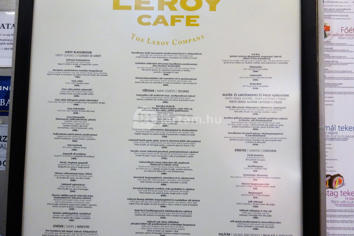 Leroy Cafe WestEnd City Center Budapest v lem nyek J rt l m r